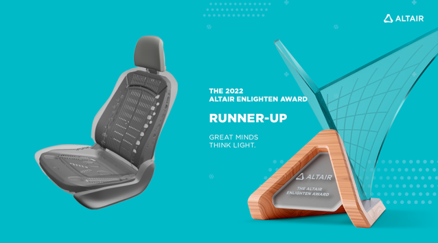 Adient’s UltraThin seat earns runner up in the Altair Enlighten Award competition